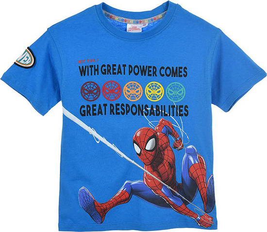 Koszulka dziecięca Spiderman z bawełny