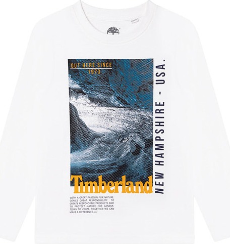 Koszulka dziecięca Timberland z bawełny dla chłopców z krótkim rękawem