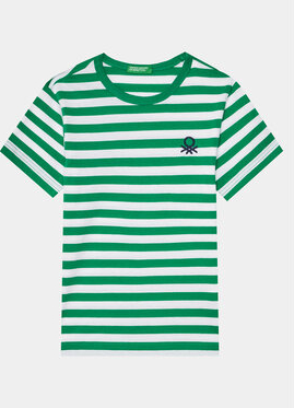 Koszulka dziecięca United Colors Of Benetton dla chłopców w paseczki z krótkim rękawem