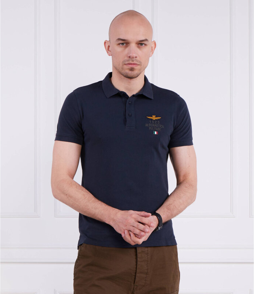 Koszulka polo Aeronautica Militare w stylu casual z bawełny