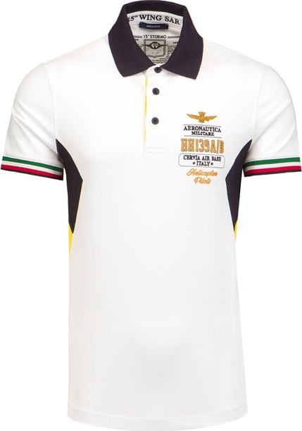 Koszulka polo Aeronautica Militare z bawełny w stylu klasycznym
