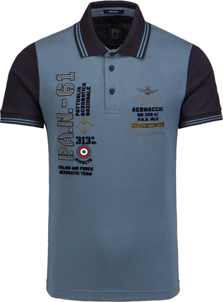 Koszulka polo Aeronautica Militare z krótkim rękawem z dzianiny