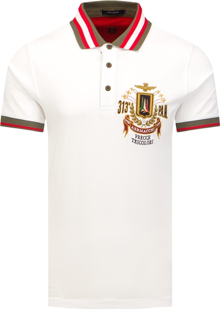 Koszulka polo Aeronautica Militare z nadrukiem w stylu klasycznym