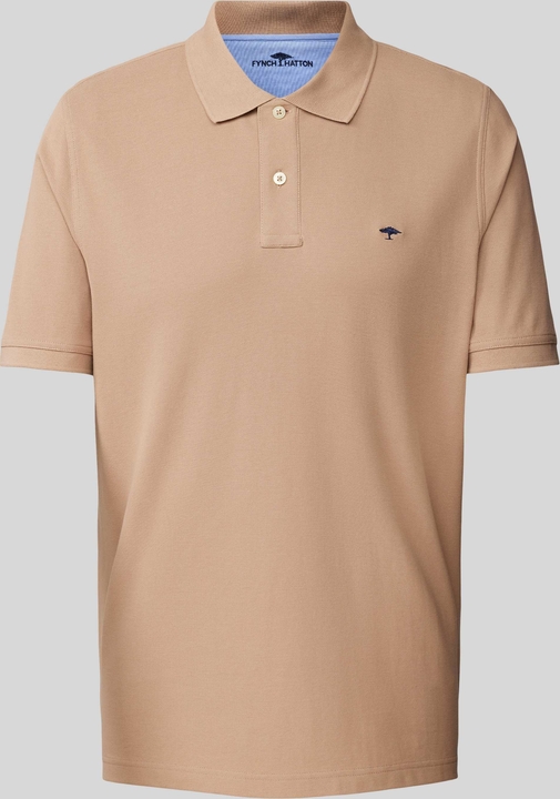 Koszulka polo Fynch Hatton w stylu casual z bawełny z krótkim rękawem