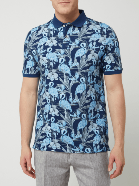 Koszulka polo Fynch Hatton w stylu casual z nadrukiem