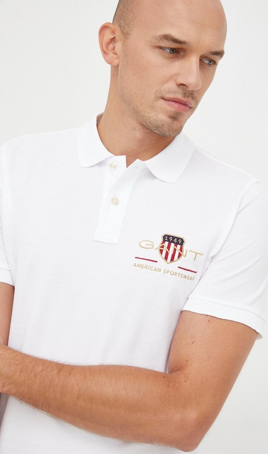 Koszulka polo Gant z krótkim rękawem w stylu casual