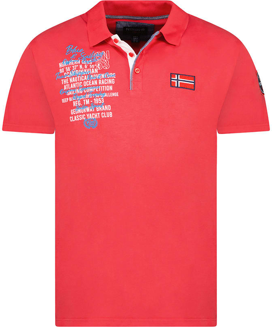 Koszulka polo Geographical Norway z krótkim rękawem w sportowym stylu