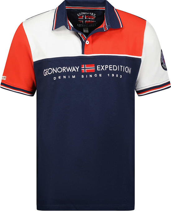 Koszulka polo Geographical Norway z krótkim rękawem w sportowym stylu z bawełny