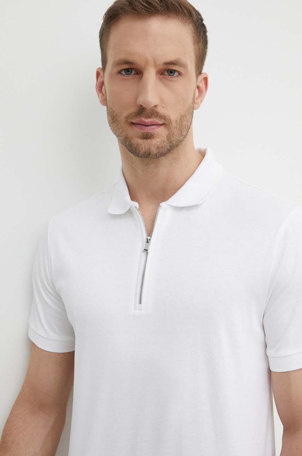 Koszulka polo Hugo Boss z bawełny z krótkim rękawem w stylu casual
