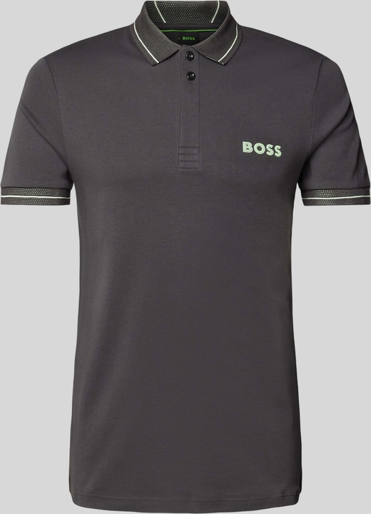 Koszulka polo Hugo Boss z nadrukiem z krótkim rękawem w stylu casual
