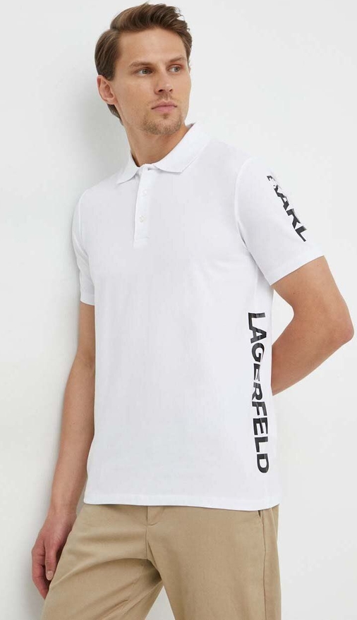 Koszulka polo Karl Lagerfeld w stylu casual z krótkim rękawem