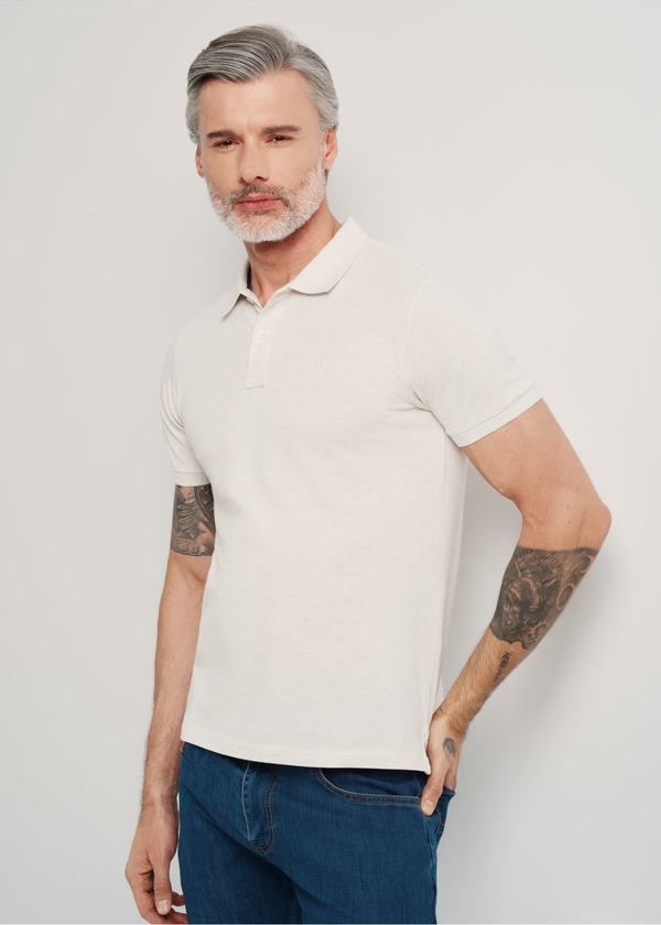 Koszulka polo Ochnik z krótkim rękawem w stylu casual z bawełny