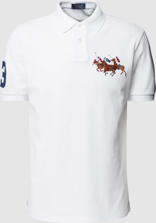 Koszulka polo POLO RALPH LAUREN z krótkim rękawem z nadrukiem w młodzieżowym stylu
