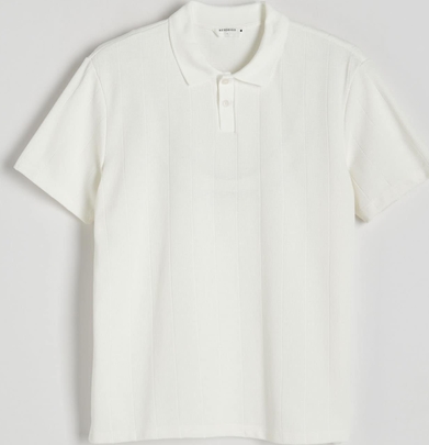 Koszulka polo Reserved z krótkim rękawem z bawełny w stylu casual