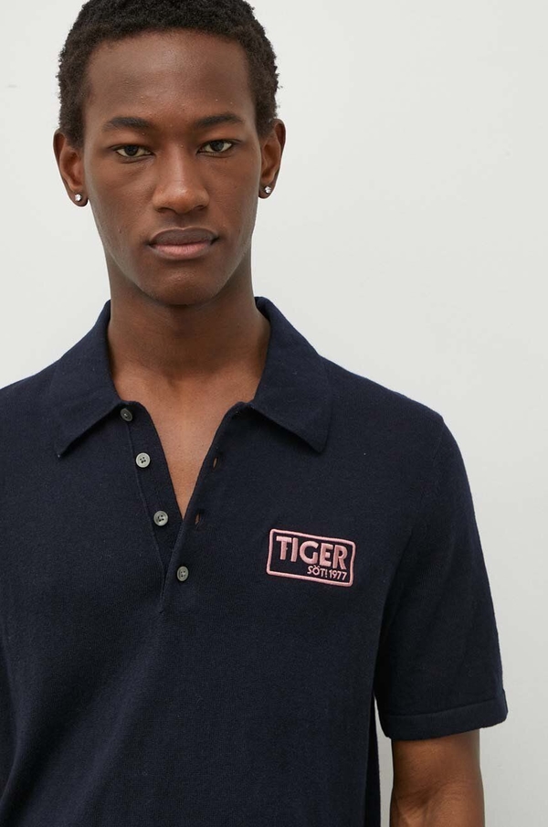 Koszulka polo Tiger Of Sweden z krótkim rękawem w stylu casual z wełny