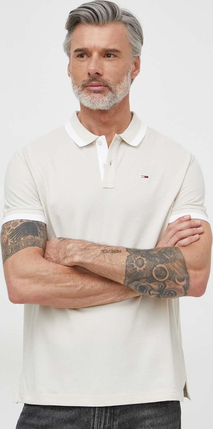 Koszulka polo Tommy Jeans z krótkim rękawem w stylu casual z bawełny