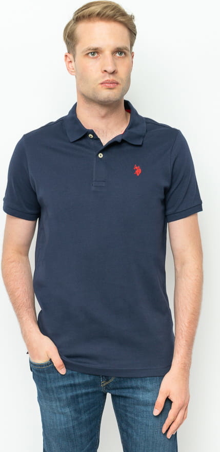 Koszulka polo U.S. Polo w stylu casual z bawełny z krótkim rękawem