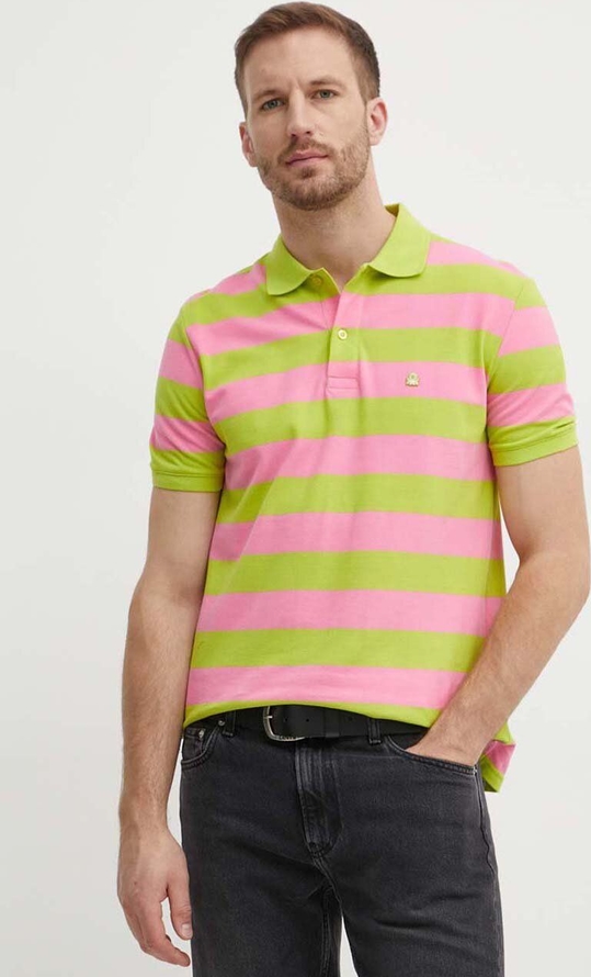 Koszulka polo United Colors Of Benetton z bawełny w młodzieżowym stylu