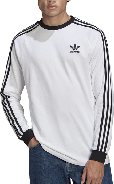 Koszulka z długim rękawem Adidas z długim rękawem z bawełny