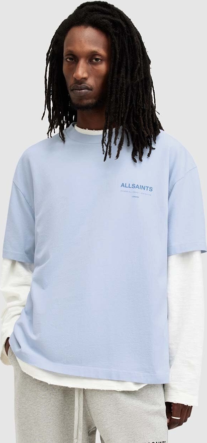 Koszulka z długim rękawem AllSaints z nadrukiem z krótkim rękawem z bawełny
