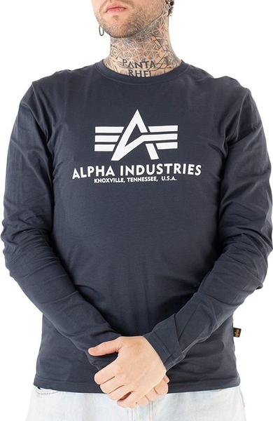 Koszulka z długim rękawem Alpha Industries z bawełny w młodzieżowym stylu