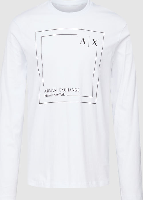 Koszulka z długim rękawem Armani Exchange z długim rękawem w młodzieżowym stylu