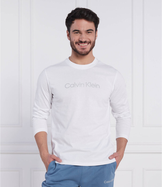 Koszulka z długim rękawem Calvin Klein z długim rękawem z bawełny