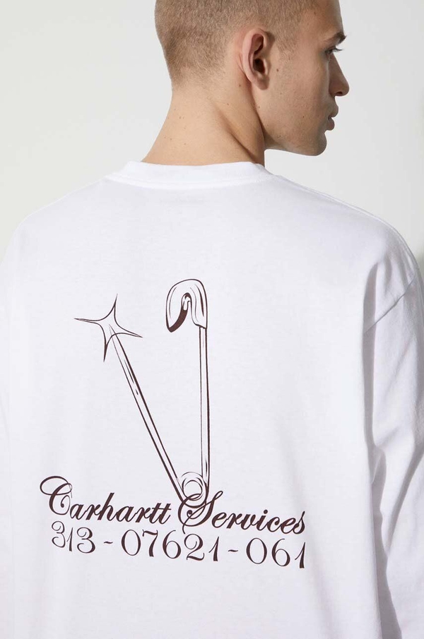 Koszulka z długim rękawem Carhartt WIP w młodzieżowym stylu z krótkim rękawem z nadrukiem