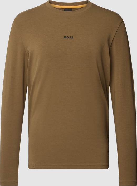 Koszulka z długim rękawem Hugo Boss w stylu casual z bawełny z nadrukiem