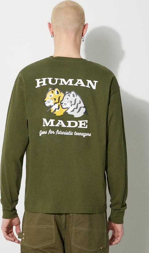 Koszulka z długim rękawem Human Made w młodzieżowym stylu z bawełny z długim rękawem