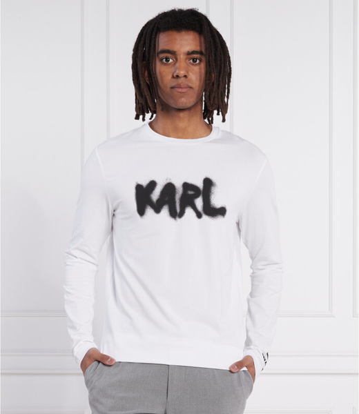 Koszulka z długim rękawem Karl Lagerfeld z bawełny