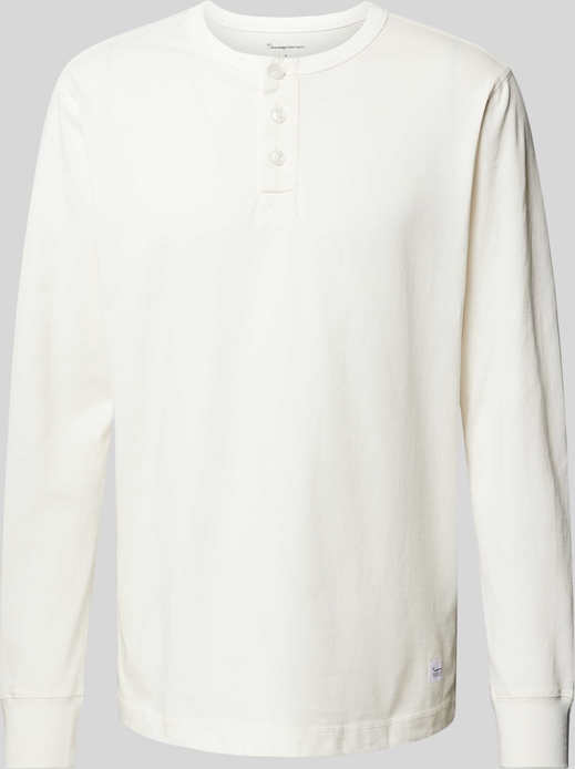 Koszulka z długim rękawem Knowledge Cotton Apparel z bawełny z długim rękawem w stylu casual