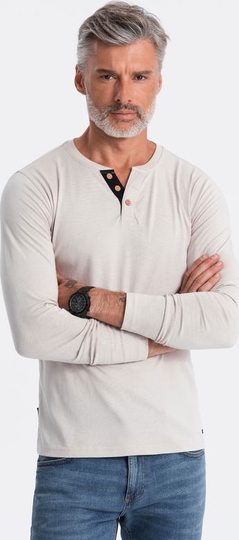 Koszulka z długim rękawem Ombre z bawełny w stylu casual