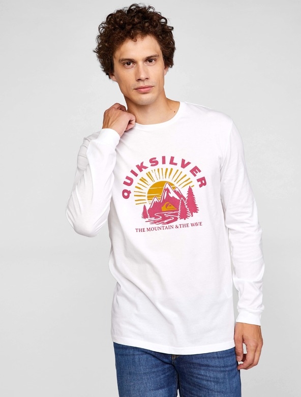 Koszulka z długim rękawem Quiksilver z bawełny w młodzieżowym stylu