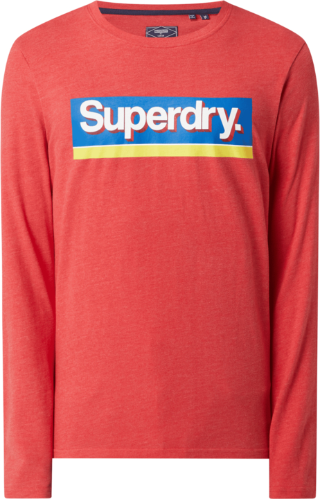 Koszulka z długim rękawem Superdry z długim rękawem z bawełny