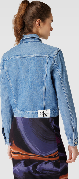 Kurtka Calvin Klein krótka z jeansu