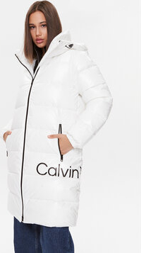 Kurtka Calvin Klein z kapturem długa