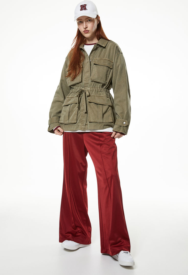 Kurtka H & M krótka w stylu casual z bawełny