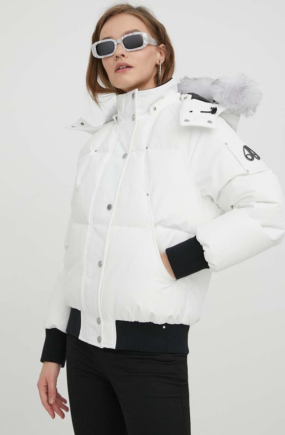 Kurtka Moose Knuckles z polaru w stylu casual z kapturem