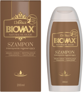 L'Biotica BIOVAX Szampon Naturalne Oleje - 200 ml