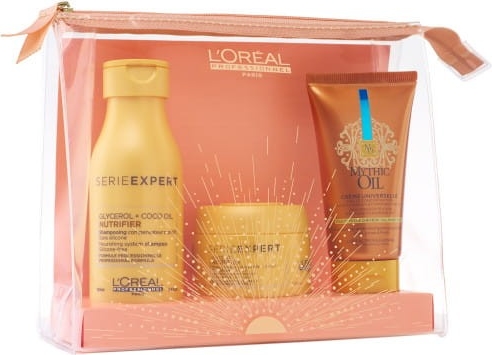 L'Oreal Paris L&apos;Oreal Nutrifier Zestaw odżywiający włosy suche | szampon, maska, krem