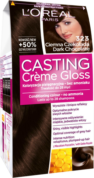 L'Oreal Paris L&apos;oréal Paris Casting Crème Gloss Farba Do Włosów 323 Ciemna Czekolada