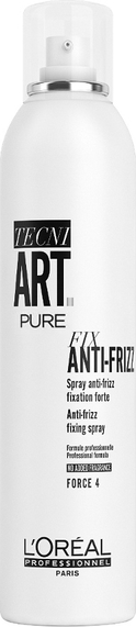 L'Oreal Paris Loreal Tecni.Art Fix Anti-Frizz Pure | Bezzapachowy spray mocno utrwalający i chroniący przed wilgocią 400ml