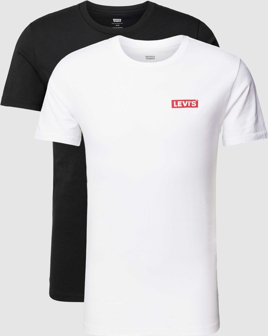 Levis T-shirt z nadrukiem z logo w zestawie 2 szt.