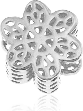 Lian Art Srebrny Charms Beads - Ażurowy Kwiatuszek