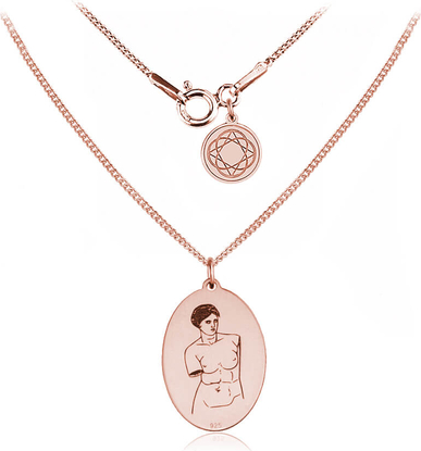 Lian Art Srebrny medalion z Wenus z Milo - Rose Gold
