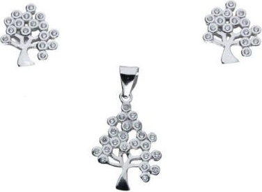 Lovrin Srebrny komplet biżuterii 925 drzewo szczęścia