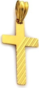 Lovrin Złoty krzyż 333 BLASZKA krzyżyk FREZOWANY 8kt