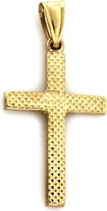 Lovrin Złoty krzyż 333 z diamentowaniem na prezent 8kt