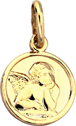 Lovrin złoty medalik 585 kółeczko z aniołkiem 14kt